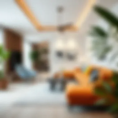 Trendy Harmonious Living Space Trendy living space that harmonizes form and function with vibrant decor