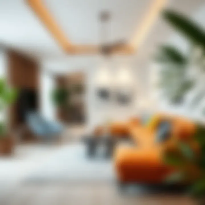 Trendy Harmonious Living Space Trendy living space that harmonizes form and function with vibrant decor