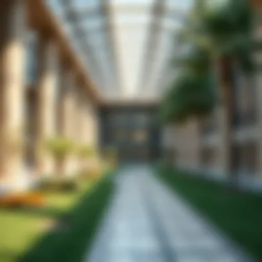 Beautiful school campus with innovative architecture