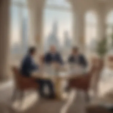 Real Estate Negotiation Real estate transaction meeting in Dubai