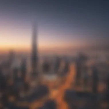 Dubai Skyline A panoramic view of Dubai's skyline showcasing modern architecture