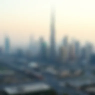 Dubai skyline with real estate developments