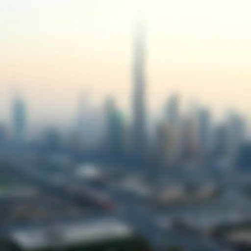 Dubai skyline with real estate developments