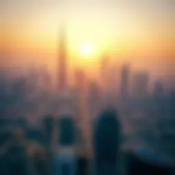Aerial view of Dubai's real estate skyline