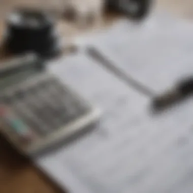 Financial Implications of Overstay Fines Calculator and financial documents representing visa fines