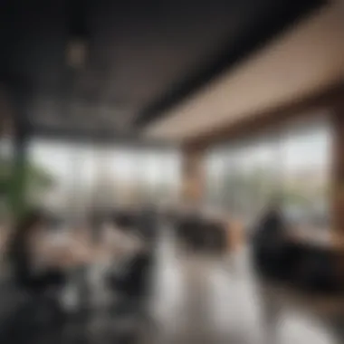 Collaborative Work Environment for Freelancers Freelancer working in a modern coworking space