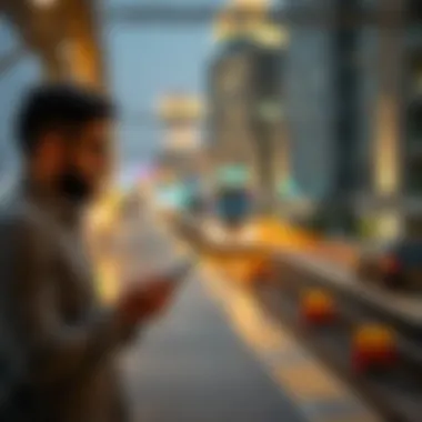 Informed Investor Evaluating Real Estate Trends Impacted by Metro Connectivity Investor Analyzing Property Trends