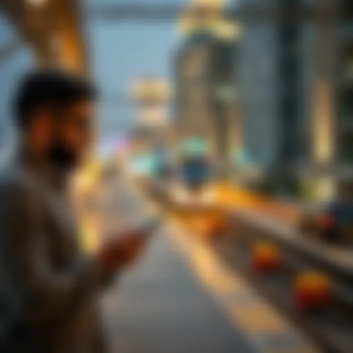 Informed Investor Evaluating Real Estate Trends Impacted by Metro Connectivity Investor Analyzing Property Trends