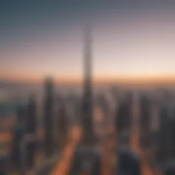 View of Dubai skyline showcasing modern architecture