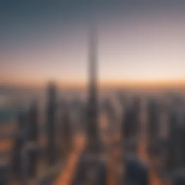 View of Dubai skyline showcasing modern architecture