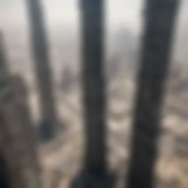 Engineering Challenges in Burj Khalifa's Construction Construction site of Burj Khalifa depicting the engineering challenges faced during building