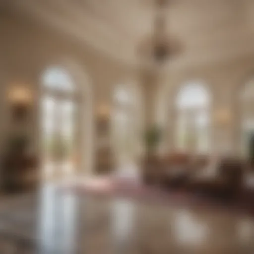 Luxurious villa interior showcasing cleaning excellence