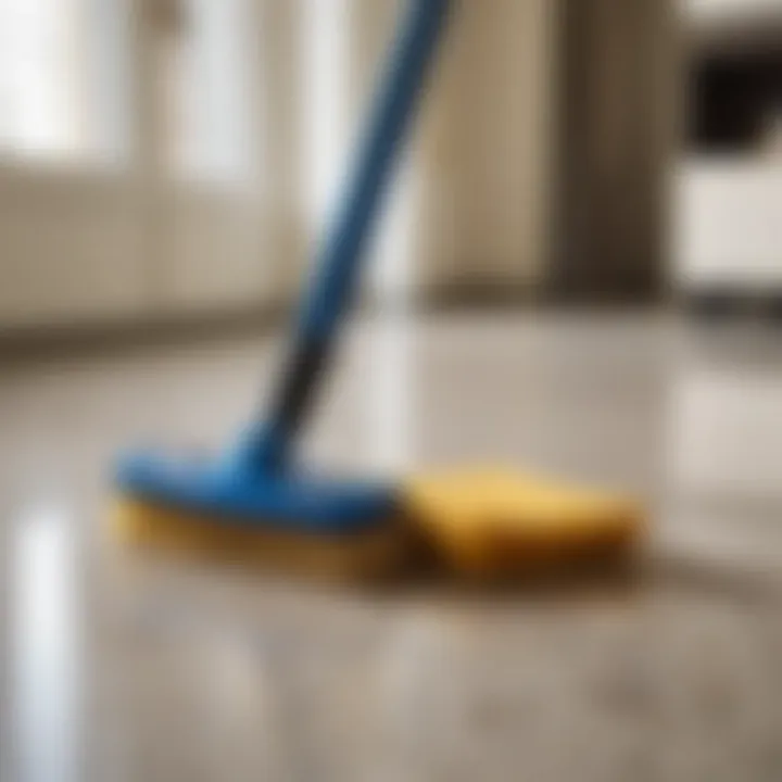 Professional cleaning tools for villa maintenance