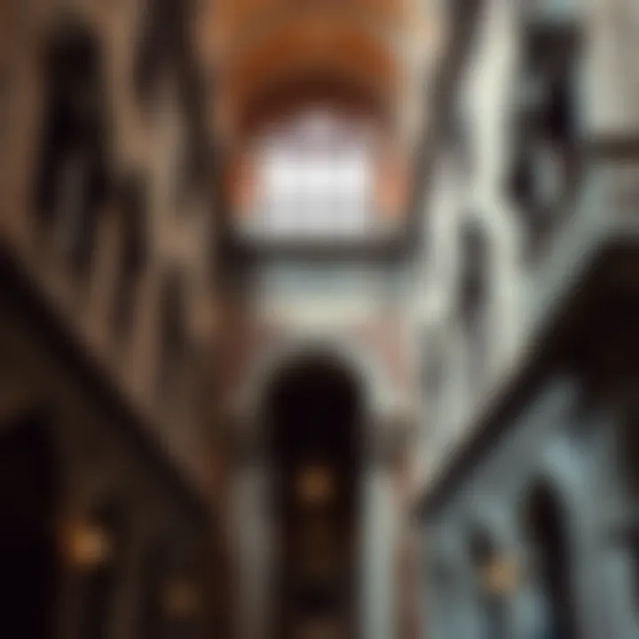 Intricate Interior of Venetian Architecture Interior of a historic Venetian building highlighting intricate design elements