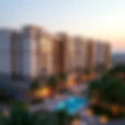 Aerial view of Zubaida Residence showcasing its architectural elegance